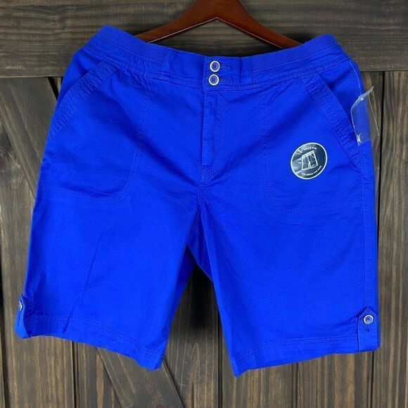 Karen Scott Pants - Karen Scott Ultra Blue Woven Shorts Size 6